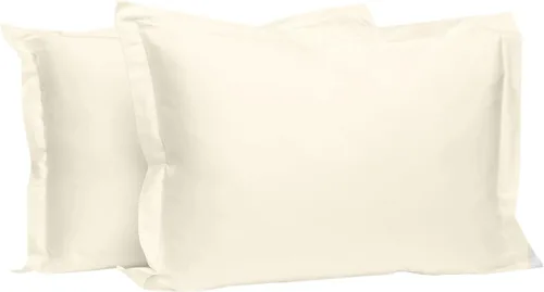 Vista 52 de Juego de 2 fundas de almohada de 100 % algodón puro, tamaño King, color plateado, lujosas fundas de almohada de algodón de fibra larga de 400 hilos