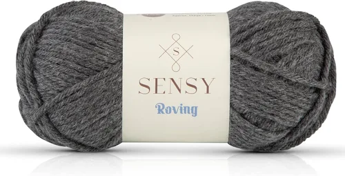 Vista 100 de Sensy Roving - Ovillo de lana multicolor, 3.5 onzas, 132 yardas, calibre 5, voluminoso (otoño)