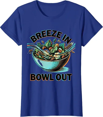 Vista 14 de Breeze In Bowl Out Breezy Bowl Design T-Shirt White