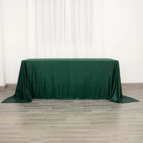Vista 26 de Tableclothsfactory Luxury Collection Duchess - Mantel rectangular de lentejuelas, 60 x 126 pulgadas, color plateado
