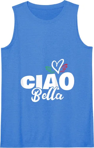 Vista 9 de Ciao Bella - Hermoso corazón italiano Italia - saludo Hello Tank Top Negro