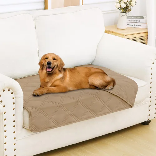 Vista 32 de Smiry Funda impermeable para cama de perro, manta reversible para mascotas para sofá Manta suave lavable para perro, funda a prueba de fugas