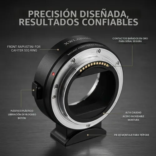 Vista 2 de EF-EOS R AF Adapter for Canon EF/EF-S to EOS-R Cameras Black