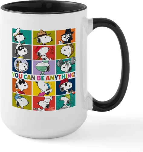Vista 77 de CafePress SNOOPY Joe Cool - Taza de café de cerámica (15.0 fl oz)