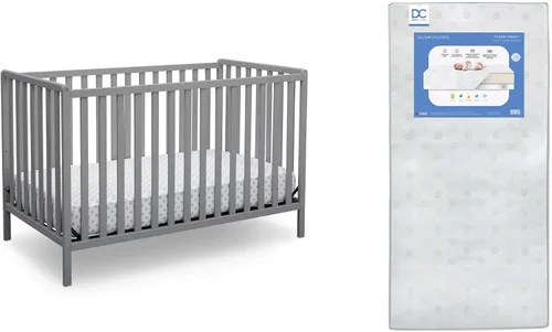 Vista 22 de Delta Children Heartland - Colchón convertible 4 en 1, color negro + Twinkle Galaxy para cuna y colchón para niños pequeños (paquete)