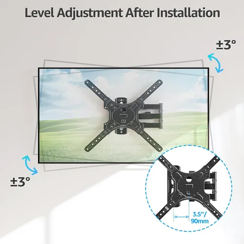 Vista 6 de MOUNTUP Soportes de pared para TV para la mayoría de televisores de 26 a 60 pulgadas, soporte de TV de movimiento completo con giro y extensión
