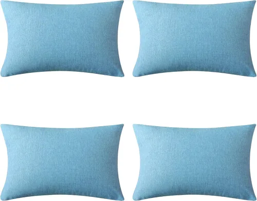 Vista 40 de Deconovo Juego de 2 fundas de almohada de pana suave con cremallera invisible, 16 x 16 pulgadas, color gris pardo, decoración del hogar para sofá
