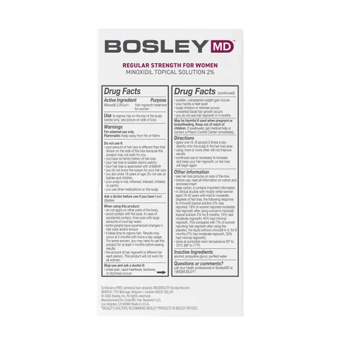 Vista 9 de BosleyMD Spray de minoxidil al 2%, tratamiento de adelgazamiento/laca para el cabello para la pérdida de cabello y el crecimiento del cabello