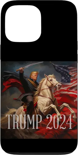 Vista 23 de iPhone 16 Donald Trump - 2024 - American Flag - Horse - Funda de espada