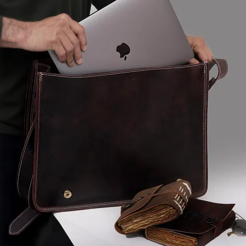 Vista 2 de 11 pulgadas pequeño Crossbody hombro cuero genuino iPad/Tablet Vintage Messenger Bag para 10.5 pulgadas iPad pro para mujeres y hombres