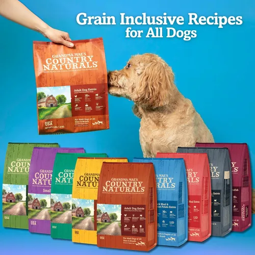 Vista 2 de Grandma Mae's Country Naturals Alimento seco para perros, cordero, pescado blanco y arroz integral, cocción lenta y rica en nutrientes, fabricada