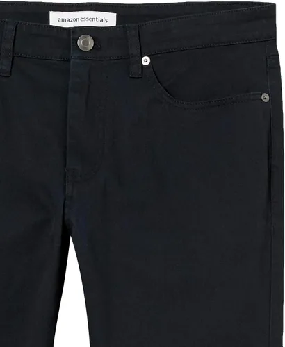 Vista 5 de Amazon Essentials - Pantalones ajustados para hombre, diseño de sarga elástica con 5 bolsillos