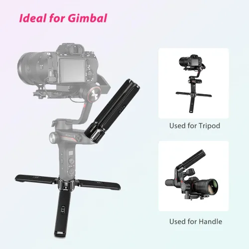 Vista 5 de Mini trípode de aluminio resistente, trípode de mesa de escritorio para cardanes DSLR, Zhiyun Weebill/Crane/Lab, DJI Ronin S/SC/RS/RSC Series, Osmo