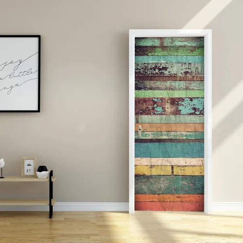 Vista 3 de Artfanke - Adhesivo 3D realista para puerta de grano de madera, despegar y a2087