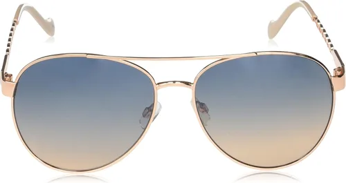 Vista 2 de Jessica Simpson J5999 - Gafas de sol de aviador con clase de metal para mujer con protección Uv400. Regalos glamorosos para ella, 2.323 in, Oro rosa