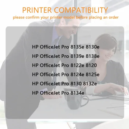 Vista 2 de 923XL 923e 923 Cartucho de tinta negra compatible con impresora HP OfficeJet Pro 8135e 8130e 8139e 8138e 8122e 8120 8124e 8125e 8130 8132e 8134e