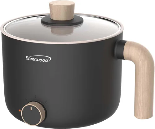 Vista 13 de Brentwood Cocina eléctrica multifunción para ollas calientes y vaporizador de alimentos con revestimiento de cerámica antiadherente de cerámica