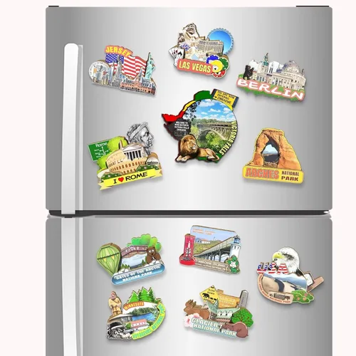 Vista 4 de Victoria Falls Zimbabwe - Imán para nevera de madera 3D, monumentos de viaje, coleccionables, recuerdos, decoración hecha a mano, 2