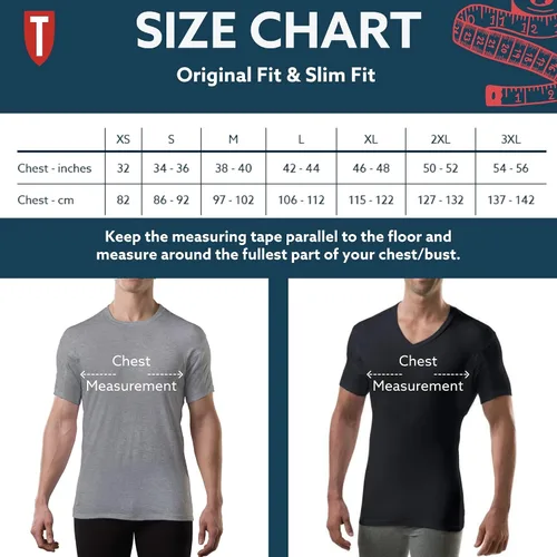 Vista 8 de Men's Sweatproof Undershirt Slim Fit Crew Neck T-Shirt with Underarm Sweat Pads Aluminum-Free Alternative