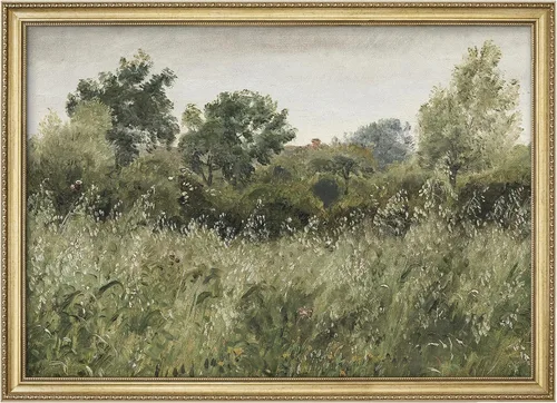 Vista 276 de MUDECOR Lienzo enmarcado prémium para pared, pinos nevados en bosque de invierno, ilustraciones modernas, arte contemporáneo, escénico, divertido
