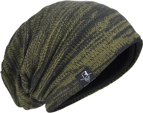 Vista 23 de Gorro de punto holgado con calavera de gran tamaño para hombre tipo skullcap