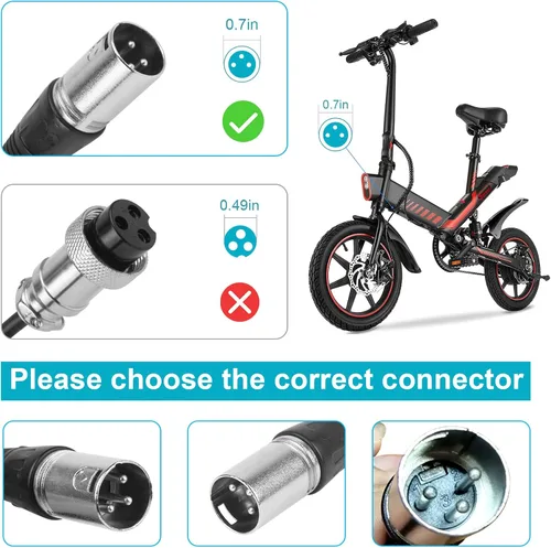 Vista 8 de Fancy Buying - Cargador de 44V para batería de plomo ácido de 36V Razor MX500 MX650, GT GT750, Izip I600 I750 I1000 Mongoose M750 Patinete eléctrico