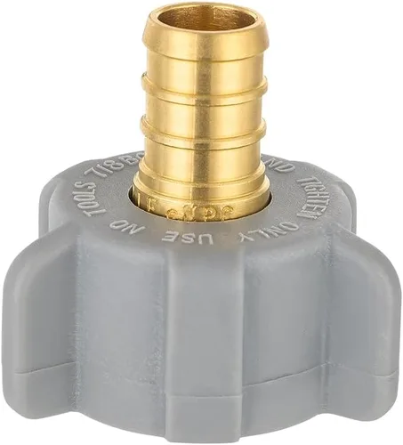 Vista 5 de Adaptador recto giratorio EFIELD 1/2" Pex X 7/8" BC (Ballcock) Tubería de latón PEX FittingsAdaptador recto giratorio de tuerca