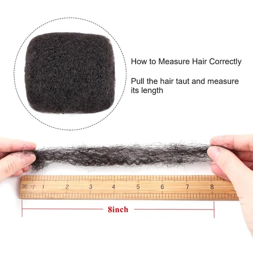 Vista 2 de 1.06 oz/paquete de cabello humano afro rizado (8 pulgadas, 1 paquete #2)