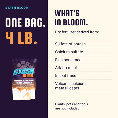 Vista 6 de Stash Bloom 2-8-6 Fertilizante de floración seca con 9% de calcio, 4 lb