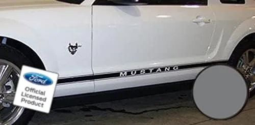 Vista 9 de Adhesivos de rayas laterales para puerta de panel basculante para Ford Mustang Negro (brillo) - RJ - CB