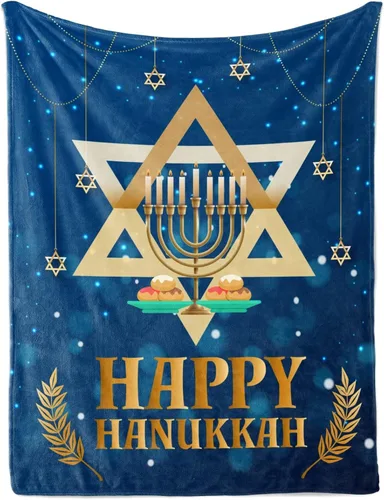 Vista 8 de InnoBeta Regalos de Hanukkah, manta de Hannukah para mujeres y hombres, regalos para vacaciones judías de Janucá para amigos, compañeros de trabajo