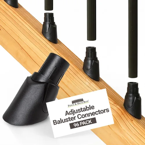 Vista 10 de Conectores de balaustre metálicos ajustables para 3/4" (29-45°) (paquete de 24)
