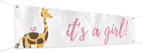 Vista 21 de Cartel de baby shower para uso en interiores y exteriores de 4 x 1 pies, pancarta grande personalizada y letreros con cuerda para colgar, telón