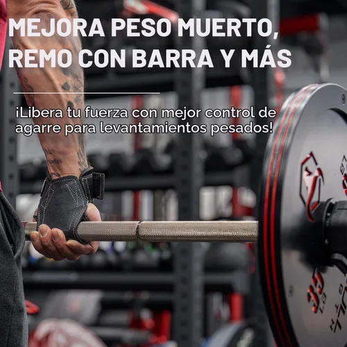 Vista 5 de EZ Gripz PRO V2 - Puños de levantamiento de pesas para levantamiento de pesas: correas de levantamiento de pesas para gimnasio con agarres