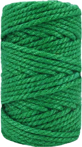 Vista 20 de Leecogo Cuerda de yute de 4,5 mm 30 metros de cuerda natural para manualidades, ideal para jardinería en casa, macramé, manualidades, DIY, postes