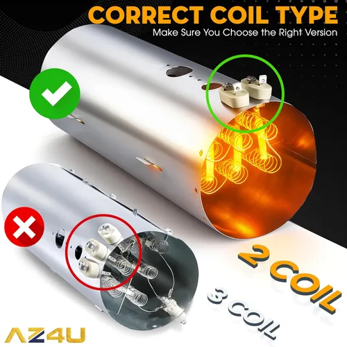Vista 2 de AZ4U 137114000 para la asamblea del elemento calefactor del secador Electrolux con 137032600 137060800 Fusible térmico 3204267 508516 Termostato