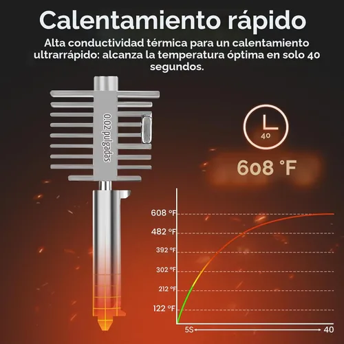 Vista 6 de Boquilla de acero endurecido Hotend de intercambio rápido A1/A1 Mini/A2L Extremo caliente de estructura integrada de alta temperatura y velocidad