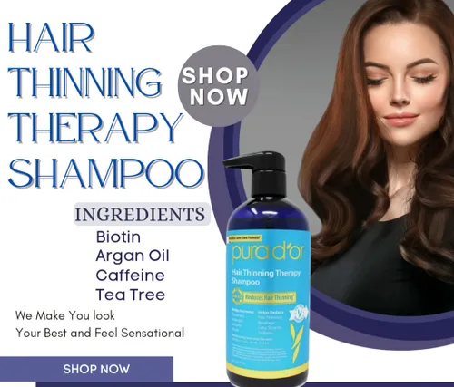 Vista 7 de Pura D'or Champú terapéutico para adelgazamiento del cabello, 16 onzas, paquete de 2