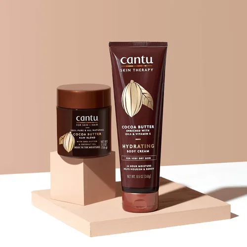 Vista 15 de Cantu Therapy Crema corporal hidratante de manteca de cacao para pieles muy secas, 8.5 onzas