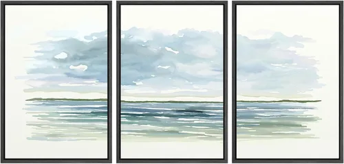 Vista 57 de SIGNWIN Lienzo enmarcado para pared, juego de arte dramático de cielo tormentoso, ilustraciones de paisaje nuboso Moody, arte moderno decorativo