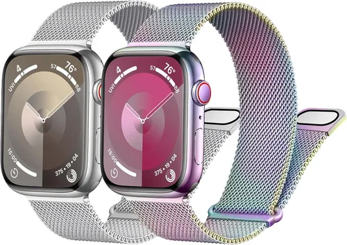 Vista 15 de Correa milanesa para Apple Watch Band de 1.575 pulgadas, 1.732 pulgadas, 1.614 pulgadas, 1.772 pulgadas, 1.654 pulgadas, 1.614 pulgadas, 1.614