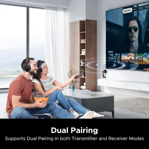 Vista 6 de UGREEN Receptor transmisor Bluetooth 5.4, dos pares de adaptador auxiliar de audio de 0.138 in con micrófono integrado para llamadas manos libres