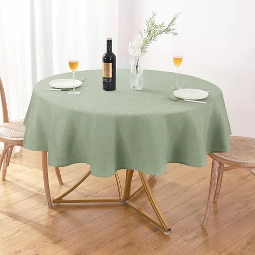 Vista 16 de AUSSPVOCT 2 manteles de lino texturizado para mesa rectangular, 52 x 70 pulgadas, mantel rectangular impermeable, lavable, tela para mesa