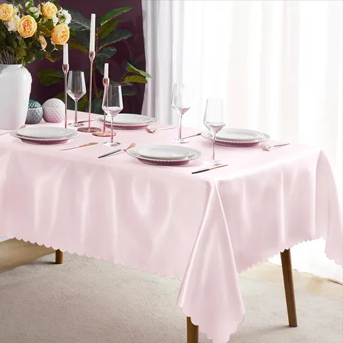 Vista 10 de KKJIAF Paquete de 1 mantel de satén negro de 58 x 102 pulgadas, rectangular, brillante, sedoso y suave, para decoración de banquete de boda, fiesta
