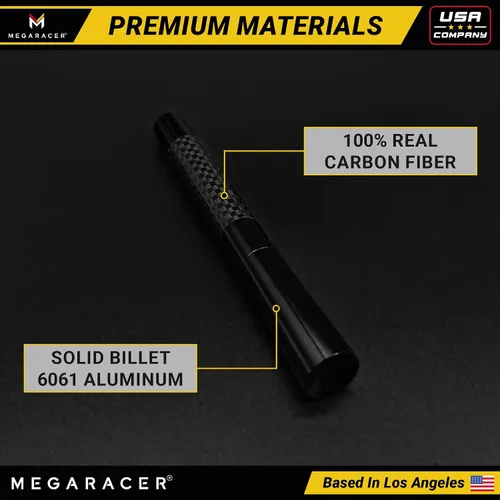 Vista 6 de Antena corta de fibra de carbono negra de 5 pulgadas para Ford F150 F250 Bronco RAM 1500 Chevy Silverado GMC Sierra Wrangler Gladiator Tundra Tacoma