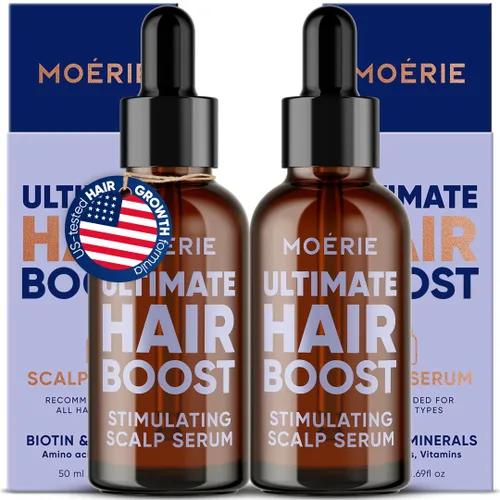 Vista 11 de Moerie Suero para el Crecimiento del Cabello Ultimate para el Crecimiento Natural del Cabello y Engrosamiento - Tratamiento Anti Adelgazamiento