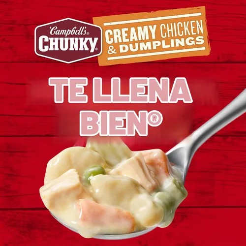 Vista 7 de Sopa Campbell's Chunky, sopa cremosa de pollo y bolas de masa, lata de 18.8 oz