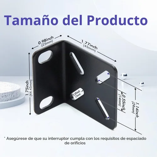 Vista 2 de Kit de montaje en rack para switches de 17.3 pulgadas, orejas de rack ajustables para productos Buffalo Tech, Cisco, NETGEAR, Dell, D-Link, Linksys
