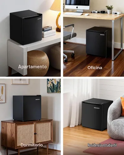 Vista 9 de EUHOMY Mini refrigerador de 1.7 pies cúbicos, refrigerador compacto de Negro