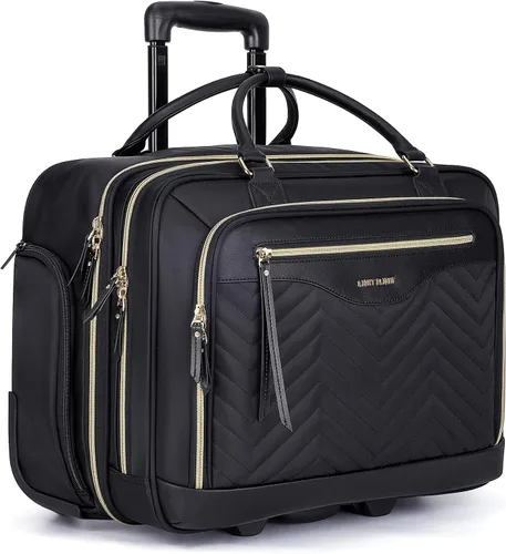 Vista 8 de LIGHT FLIGHT Rolling Laptop Bag Rolling Briefcase for Women Computer Bag with Wheels Case for Carry on Travel Work Business